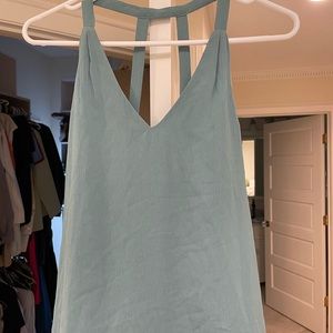 Forever 21 greenish blue chiffon flowy tank top